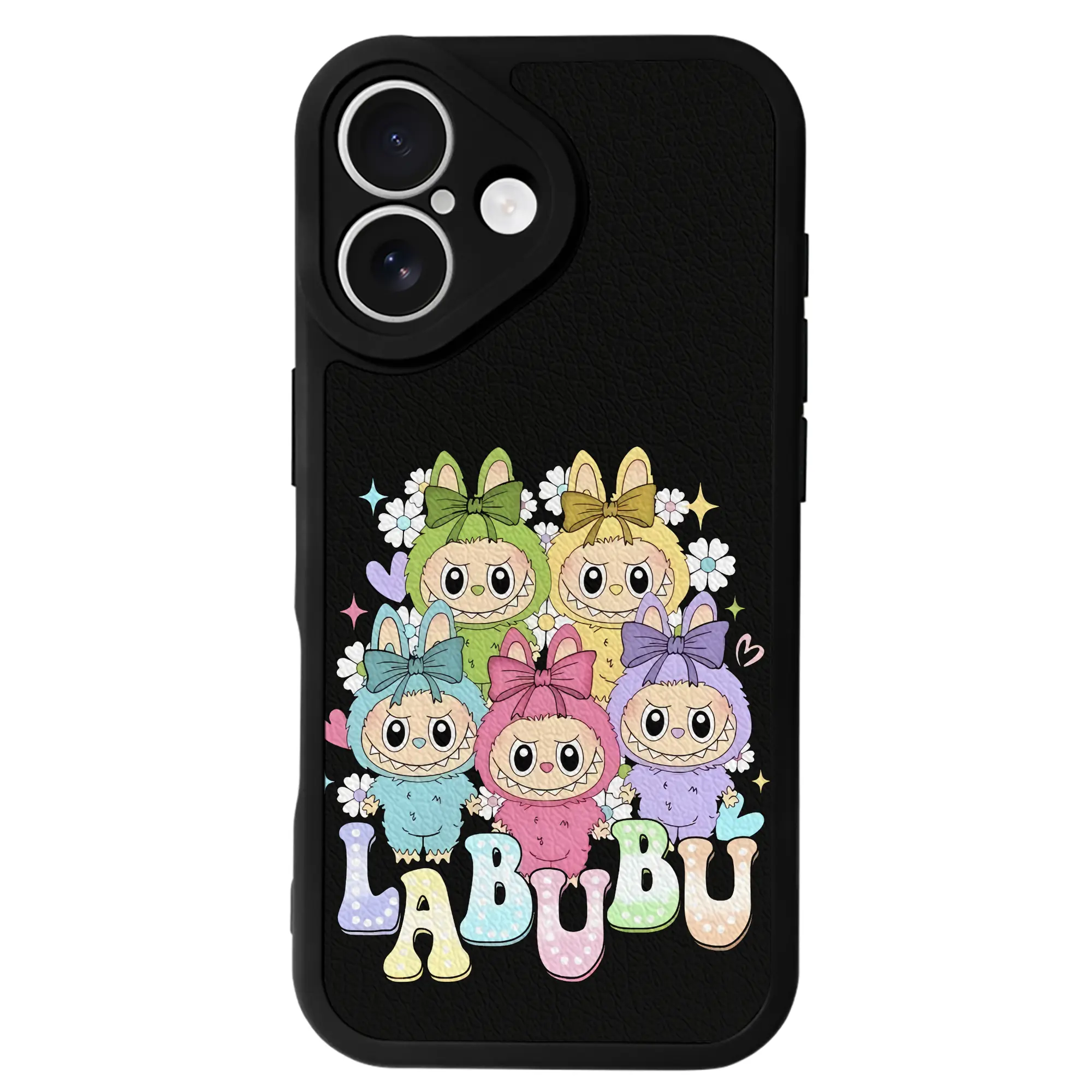 ラブブ グッズ ラブブ - IPhone 16シリーズ対応 ・ シリコンスマホケース ・ レザー調 ・ 高精度フィット ・ 耐衝撃 ・ ワイヤレス充電対応 ・ 精密カット